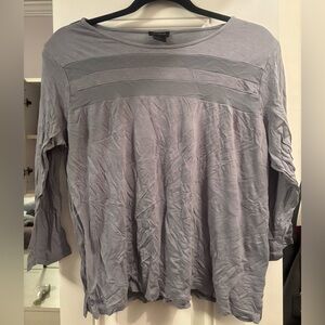 Ann Taylor gray long sleeve shirt size large.
